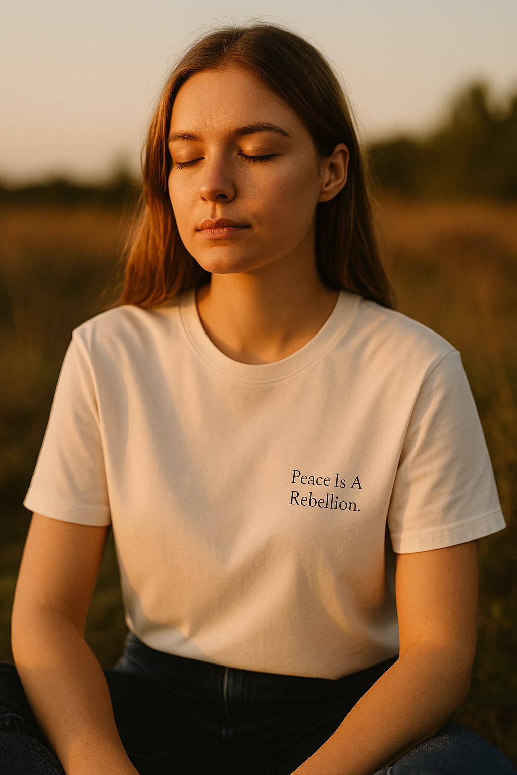 Peace Is A Rebellion – Minimal Tee (White)