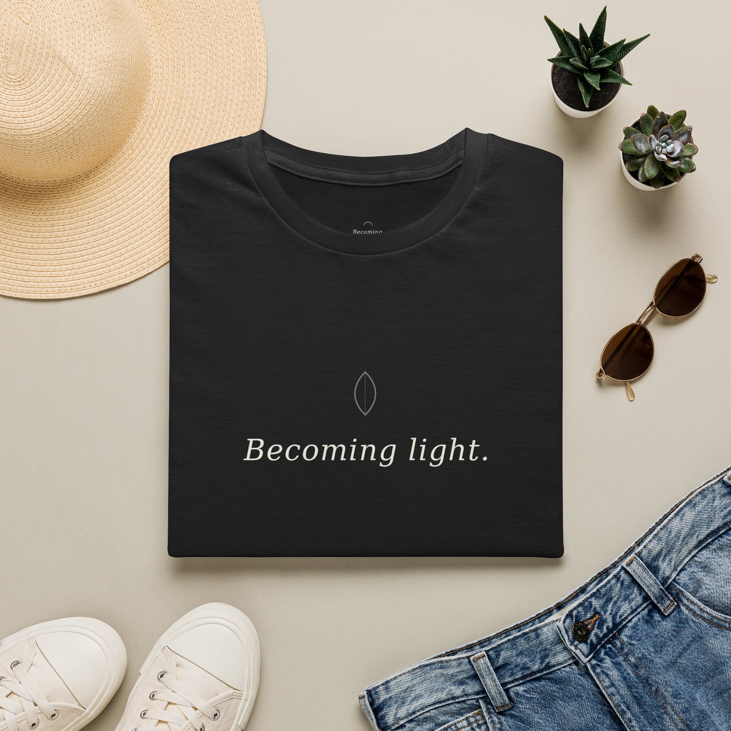 Becoming Light T-Shirt — Minimal Inspirational Tee