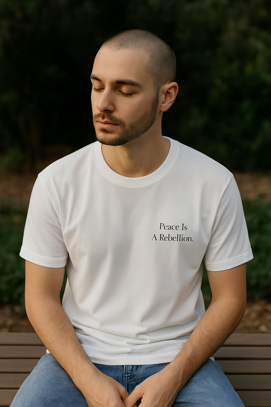 Peace Is A Rebellion – Minimal Tee (White)