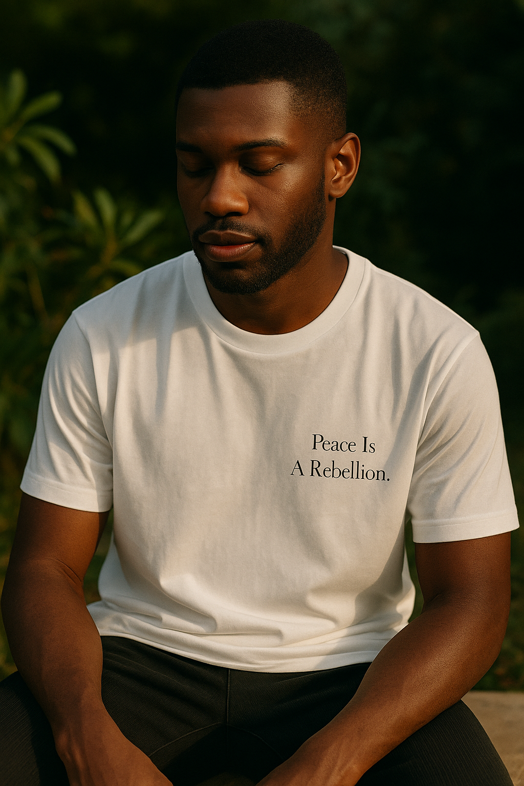 Peace Is A Rebellion – Minimal Tee (White)